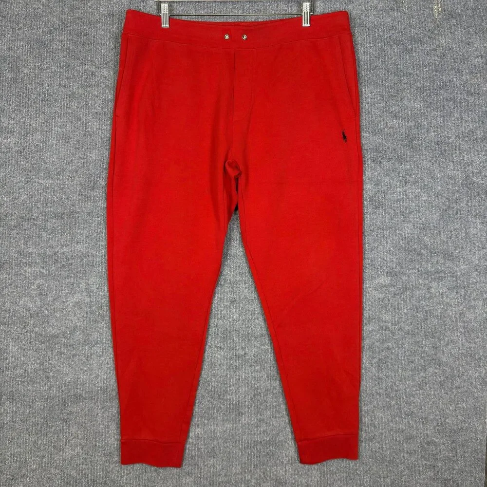Polo Ralph Lauren Men's Joggers Sweatpants 2XL Red Pony Logo Fleece